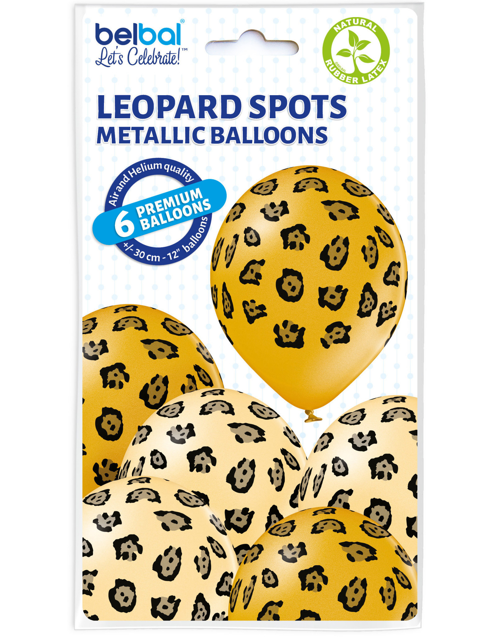 Belbal latex ballon leopard spots 6 stuks