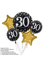 Amscan sparkling folieballonpakket 30 jaar