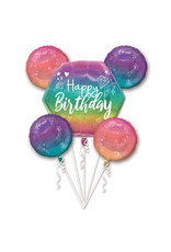 Folieballonpakket sparkling rainbow hb 5-delig