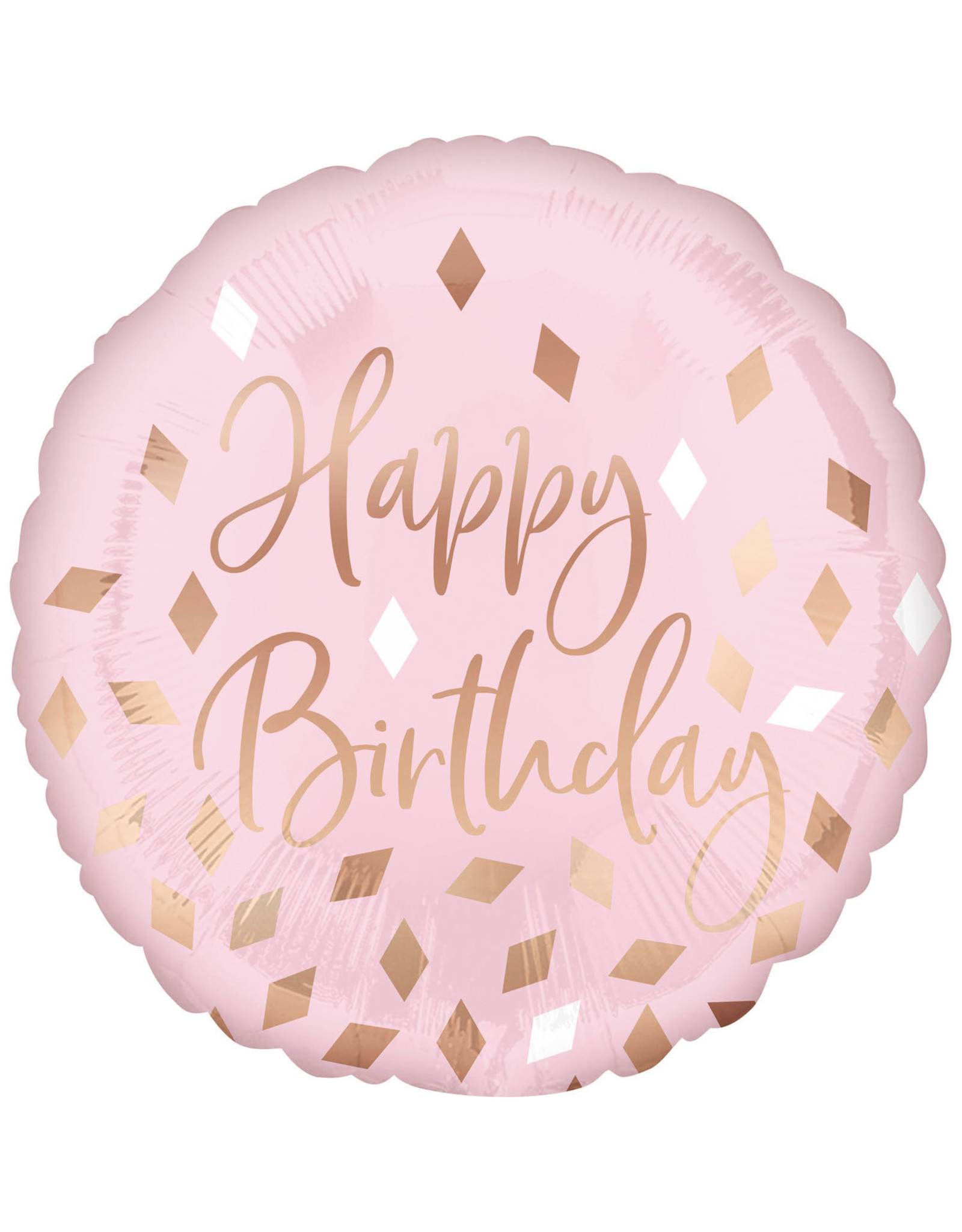 Folieballon happy birthday rose gold 43 cm