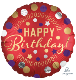 Amscan folieballon red satin rond 45 cm