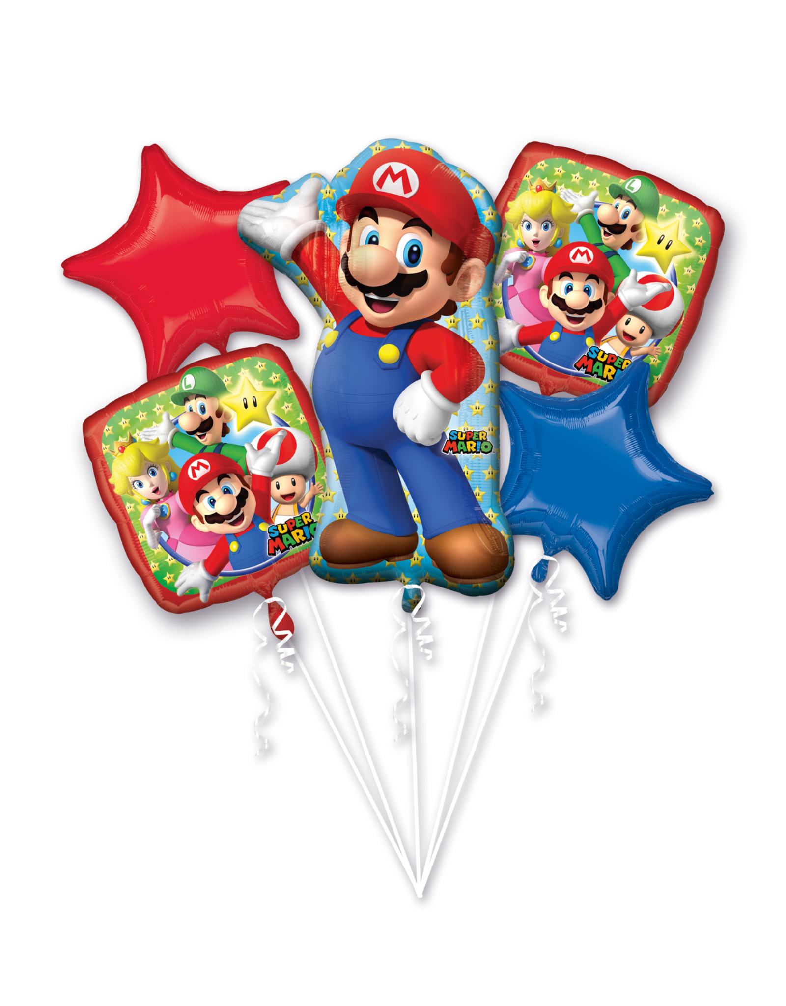 Folieballonpakket Super Mario 5-delig