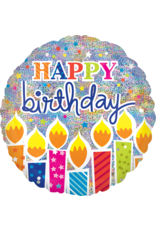 Folieballon shimmer birthday candles 45 cm