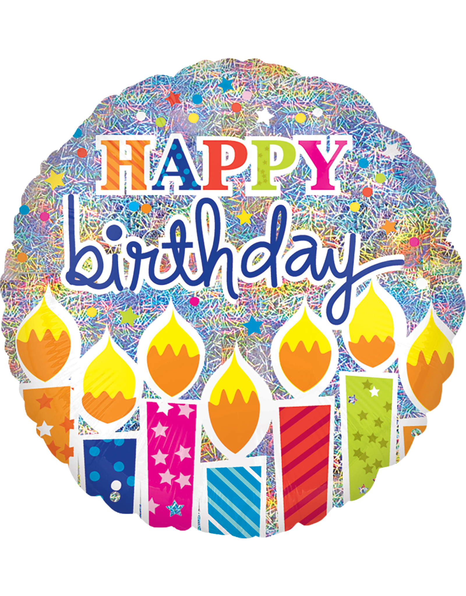 Folieballon shimmer birthday candles 45 cm