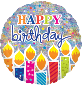 Folieballon shimmer birthday candles 45 cm