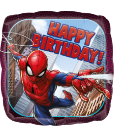 Folieballon spiderman happy birthday 43 cm