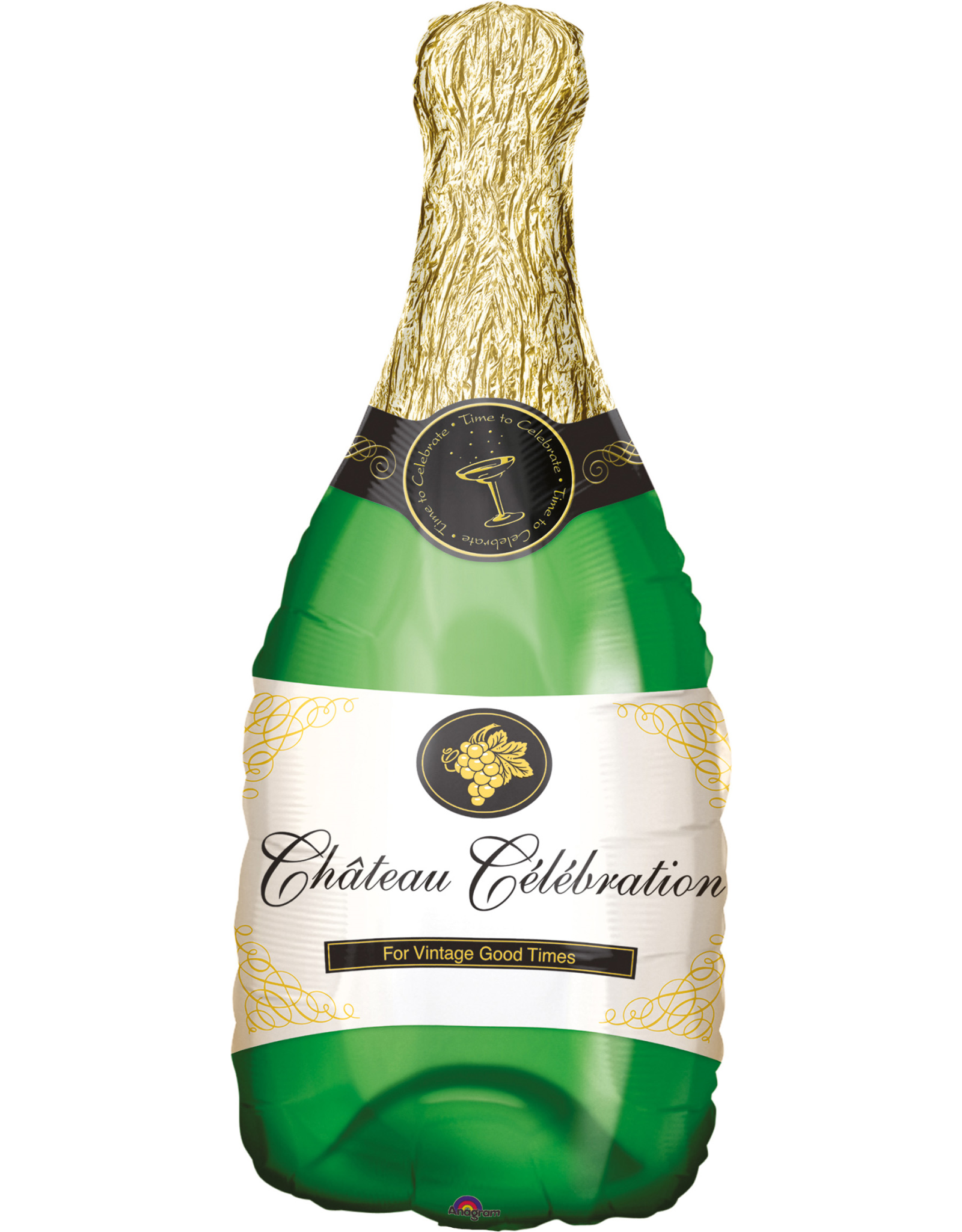 Folieballon supershape champagne bottle 91 x 35 cm