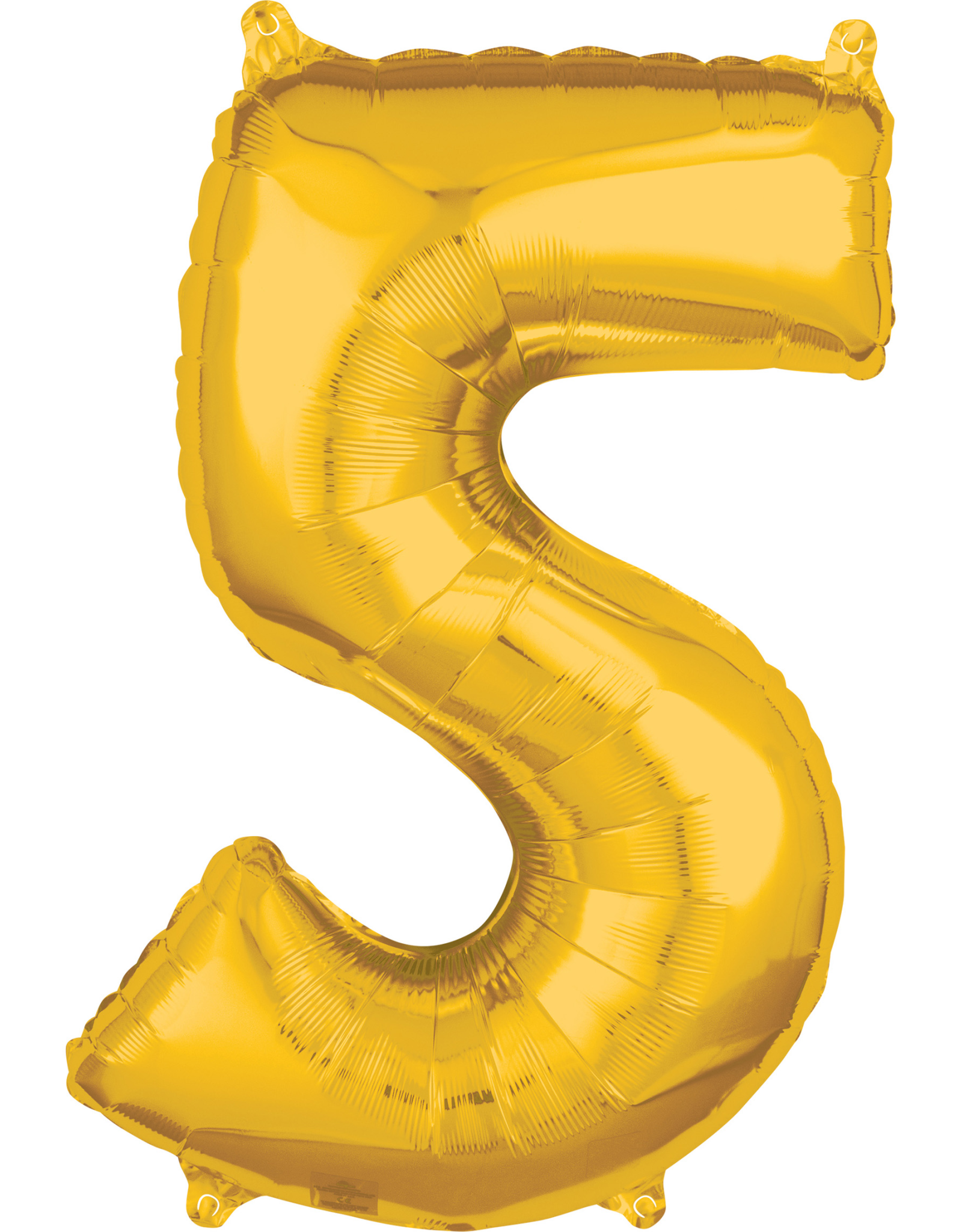 Folieballon goud cijfer 5 66 cm