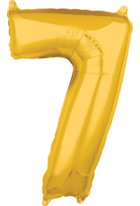 Folieballon goud cijfer 7 66 cm