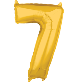 Folieballon goud cijfer 7 66 cm