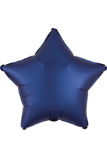 Folieballon navy blue vorm ster 48 cm