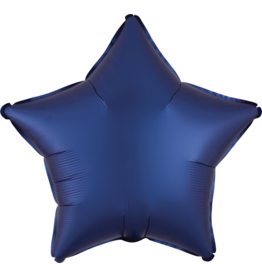 Folieballon navy blue vorm ster 48 cm