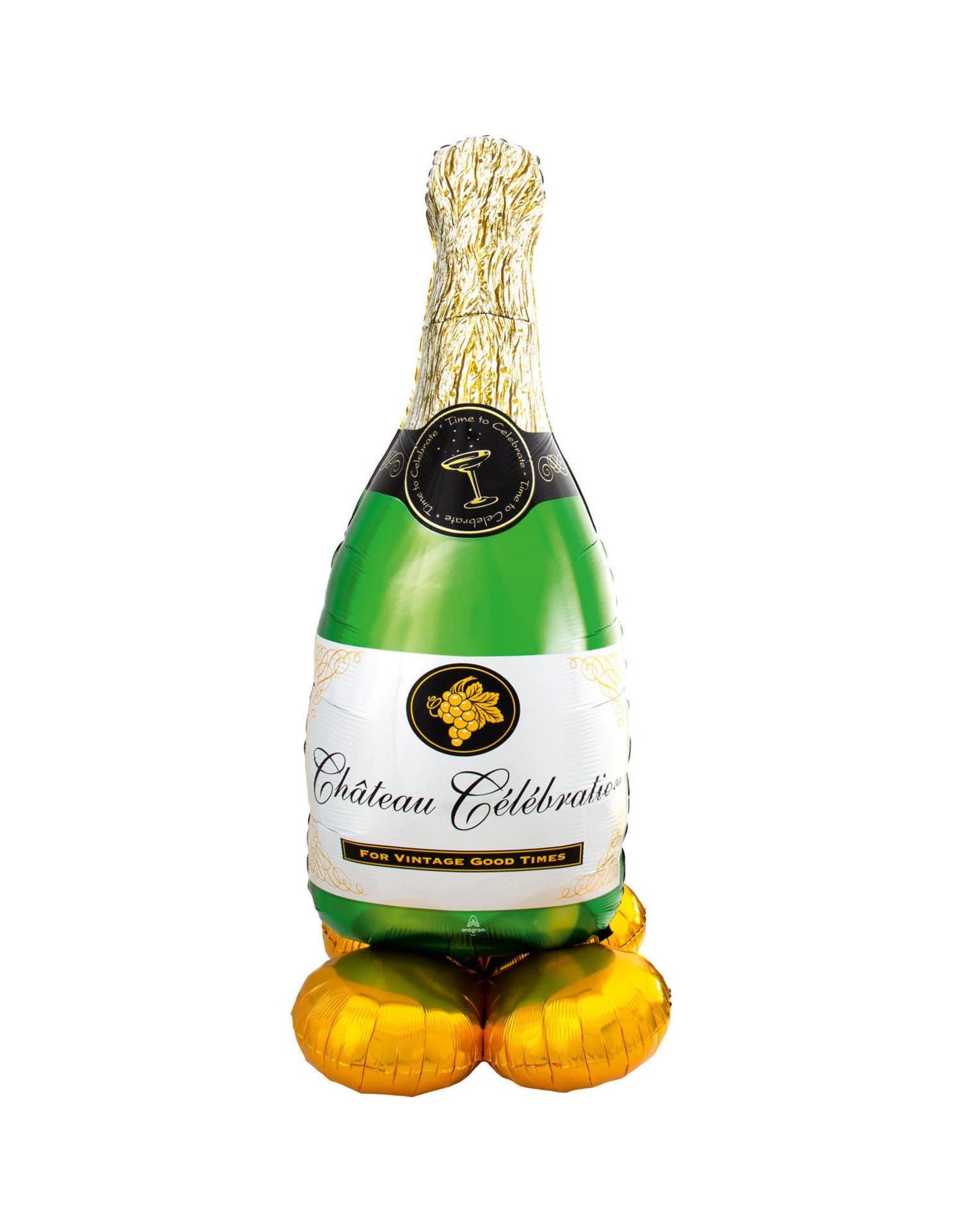 Folieballon airloonz champagne fles 152 cm