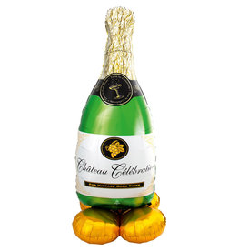 Folieballon airloonz champagne fles 152 cm