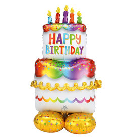 Amscan folieballon airloonz happy birthday taart