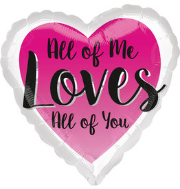 Amscan folieballon all of me loves all of you 43 cm