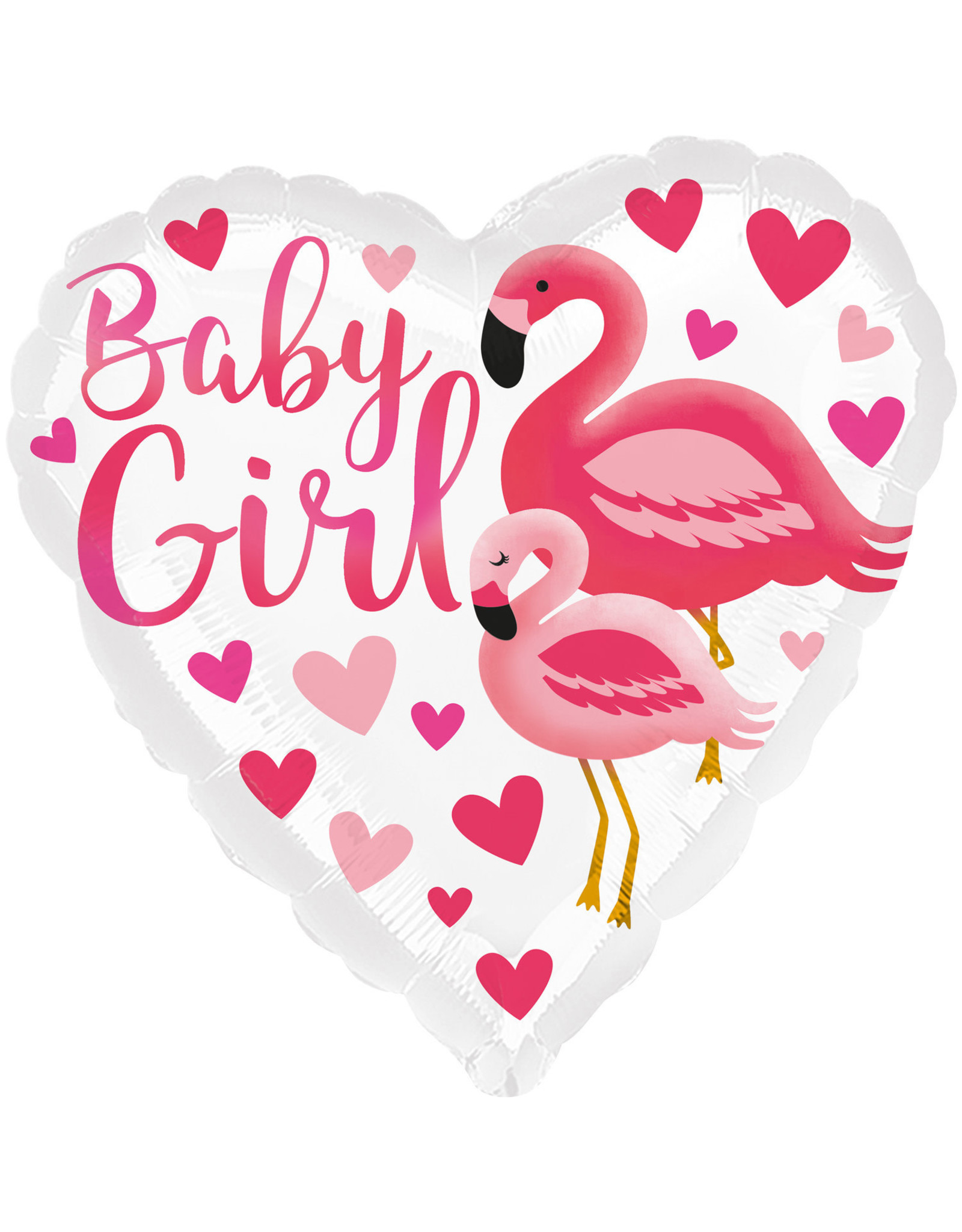 Amscan folieballon baby girl flamingo 43 cm