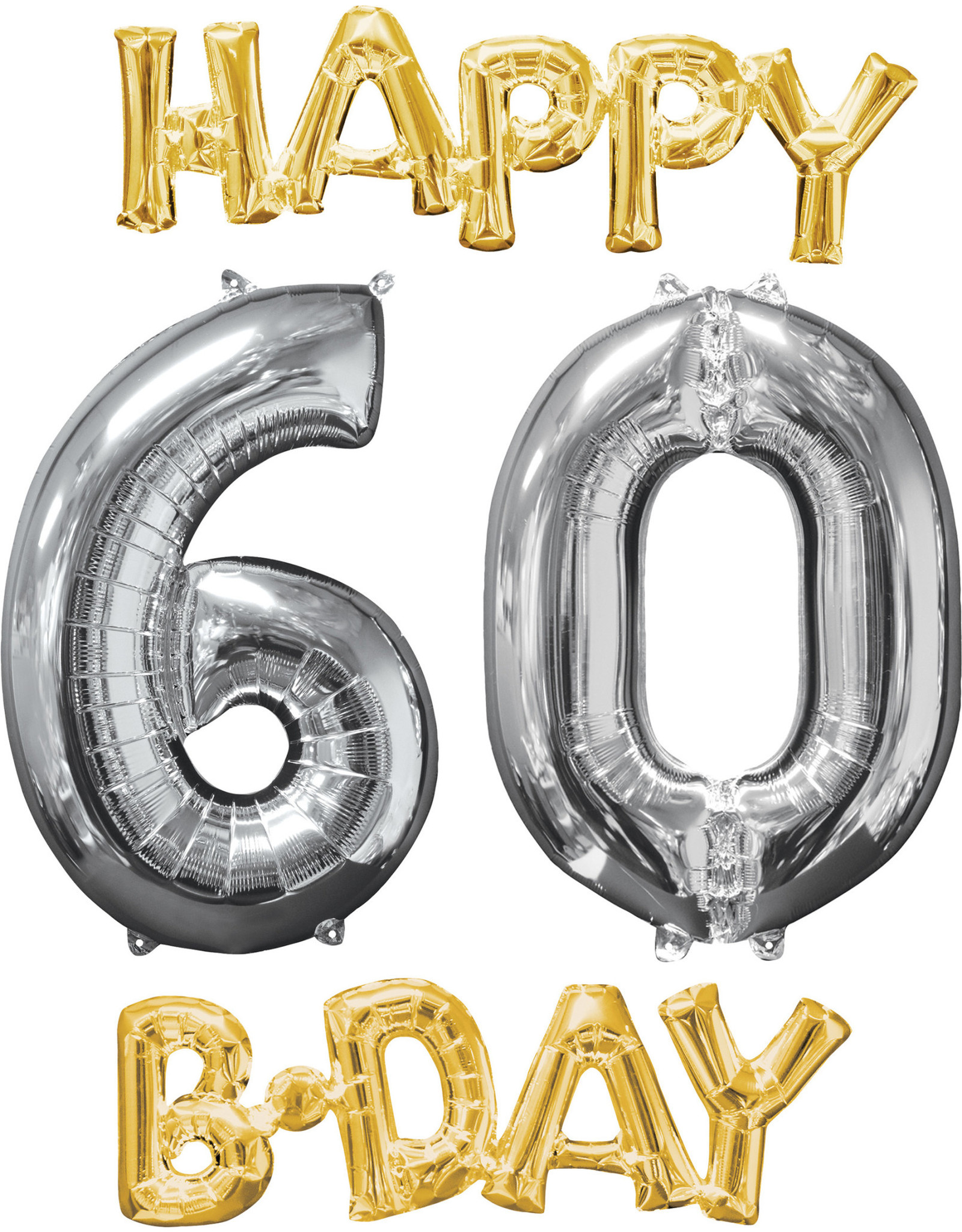 Amscan folieballonpakket Happy 60 B-Day