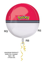 Folieballon orbz pokemonball 38 x 40 cm