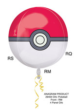 Folieballon orbz pokemonball 38 x 40 cm