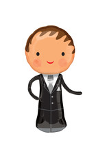 Folieballon handsome groom 48 x 101 cm