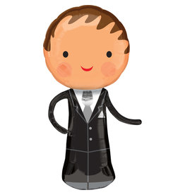 Folieballon handsome groom 48 x 101 cm