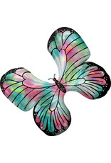 Folieballon supershape vlinder glitter 76 x 66 cm