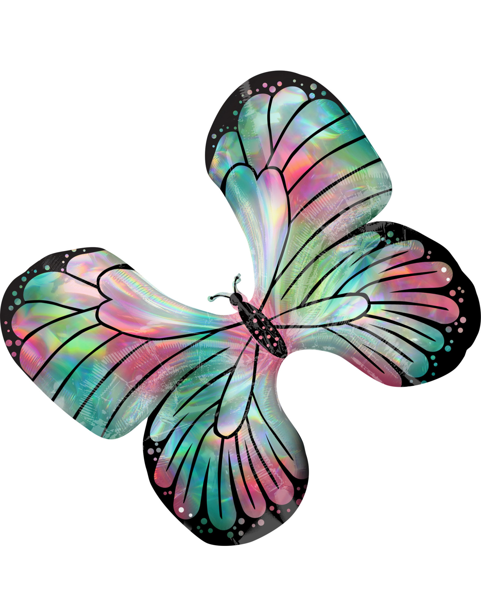 Amscan folieballon supershape vlinder glitter 76 x 66 cm