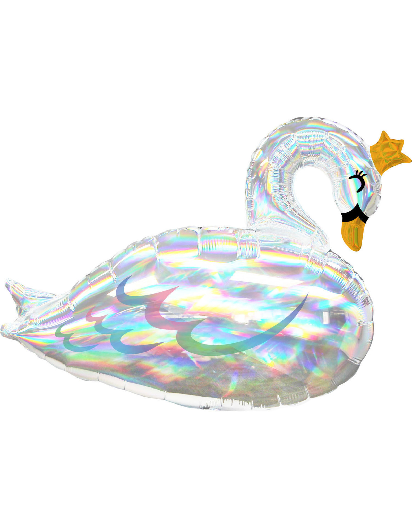 Folieballon supershape lovely swan shimmering