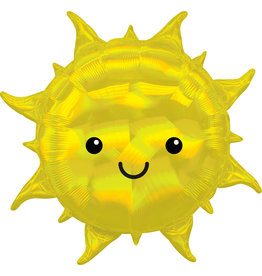 Folieballon supershape zon glimmering 68 x 68 cm