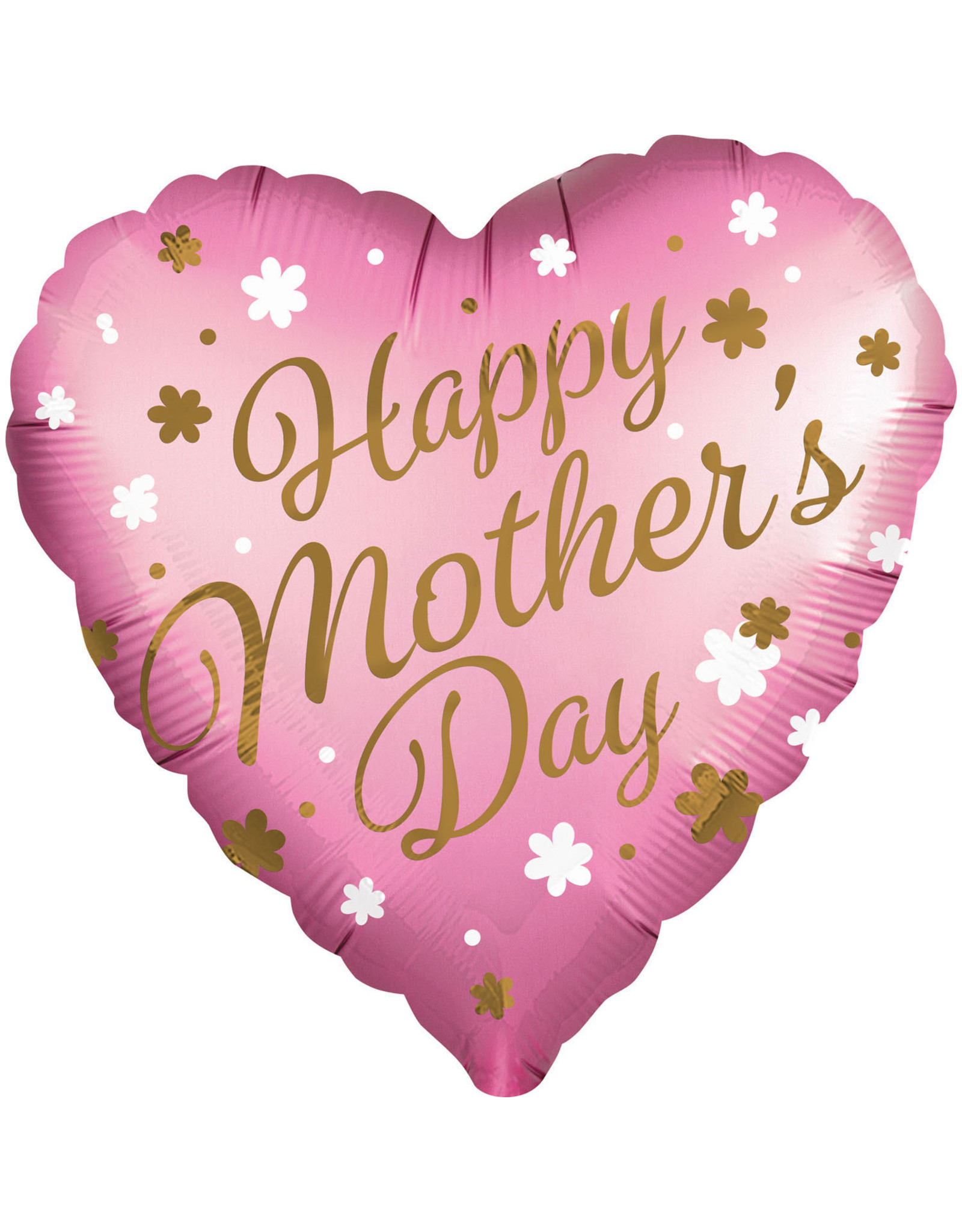 Amscan folieballon supershape happy mother’s day roze hart