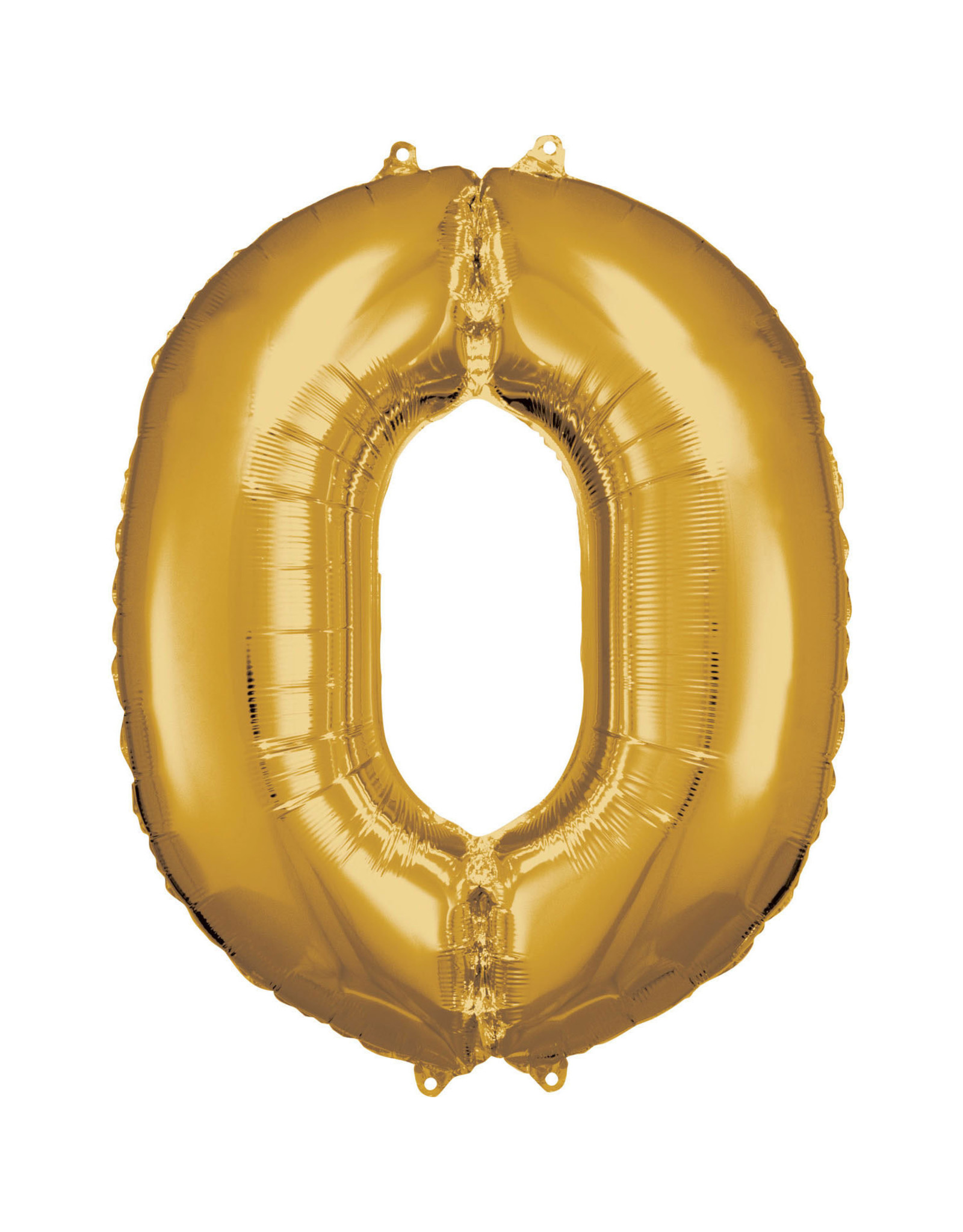 Folieballon goud cijfer 0 86 cm