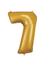 Folieballon goud cijfer 7 86 cm
