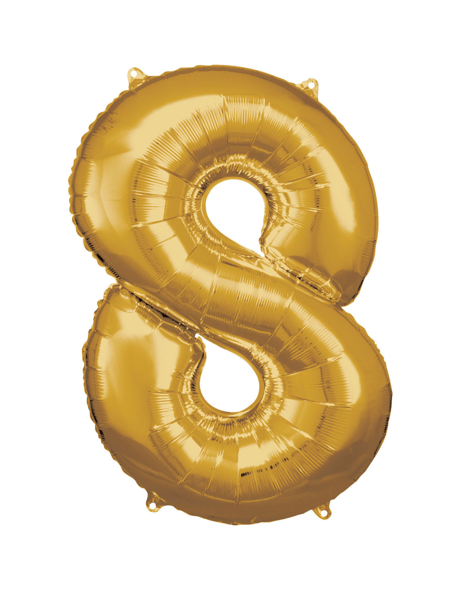 Folieballon goud cijfer 8 86 cm