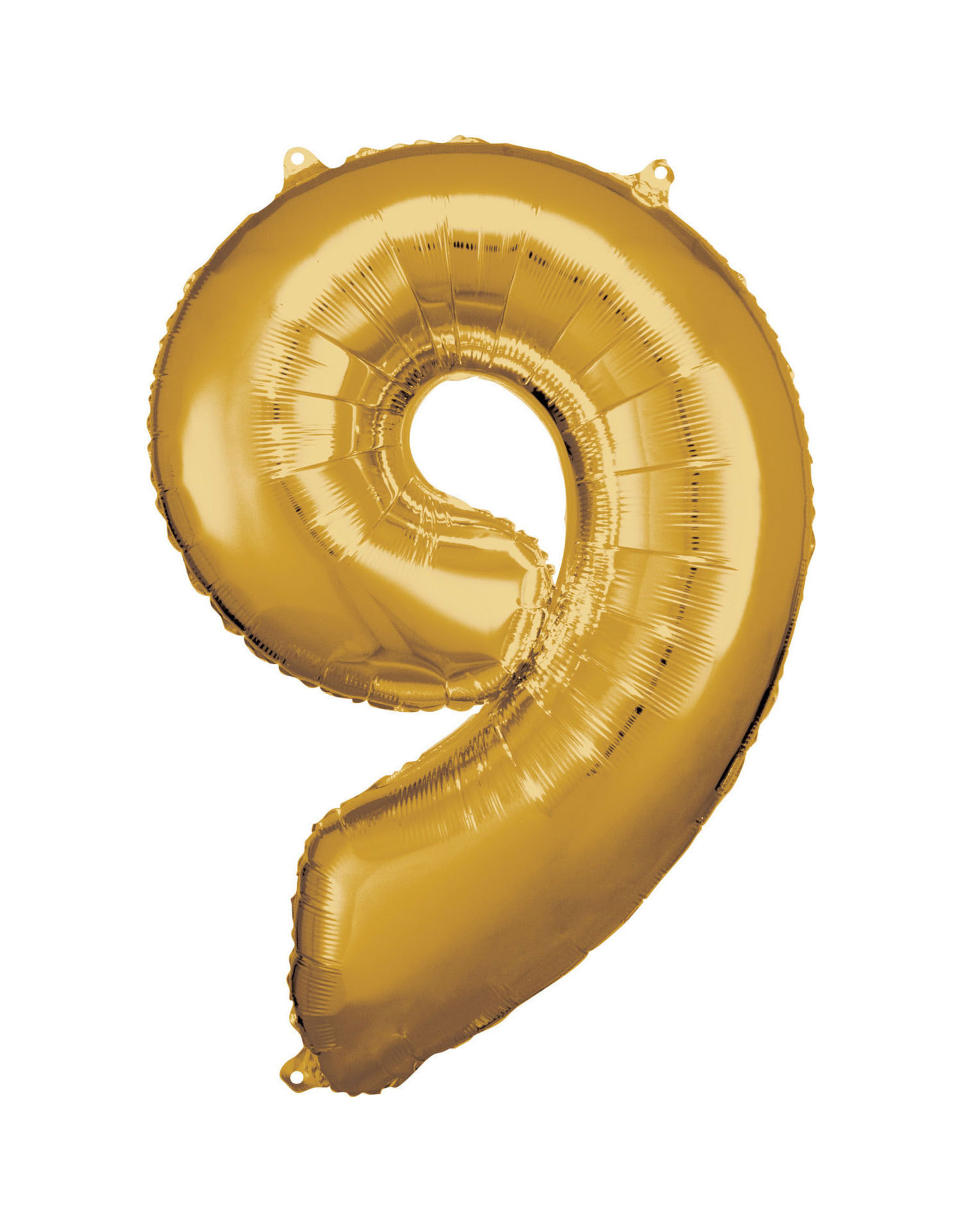 Folieballon goud cijfer 9 86 cm