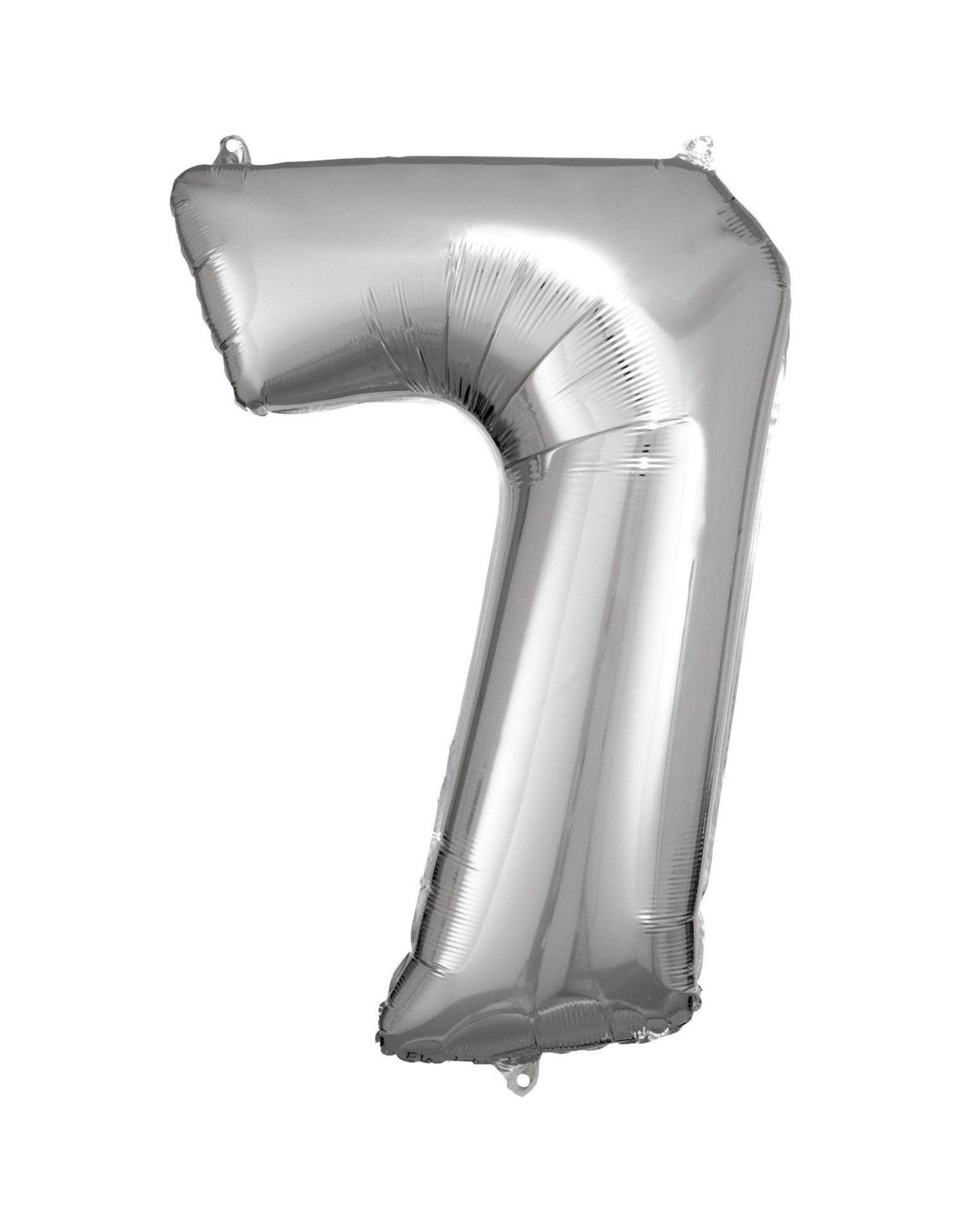 Folieballon zilver cijfer 7 86 cm