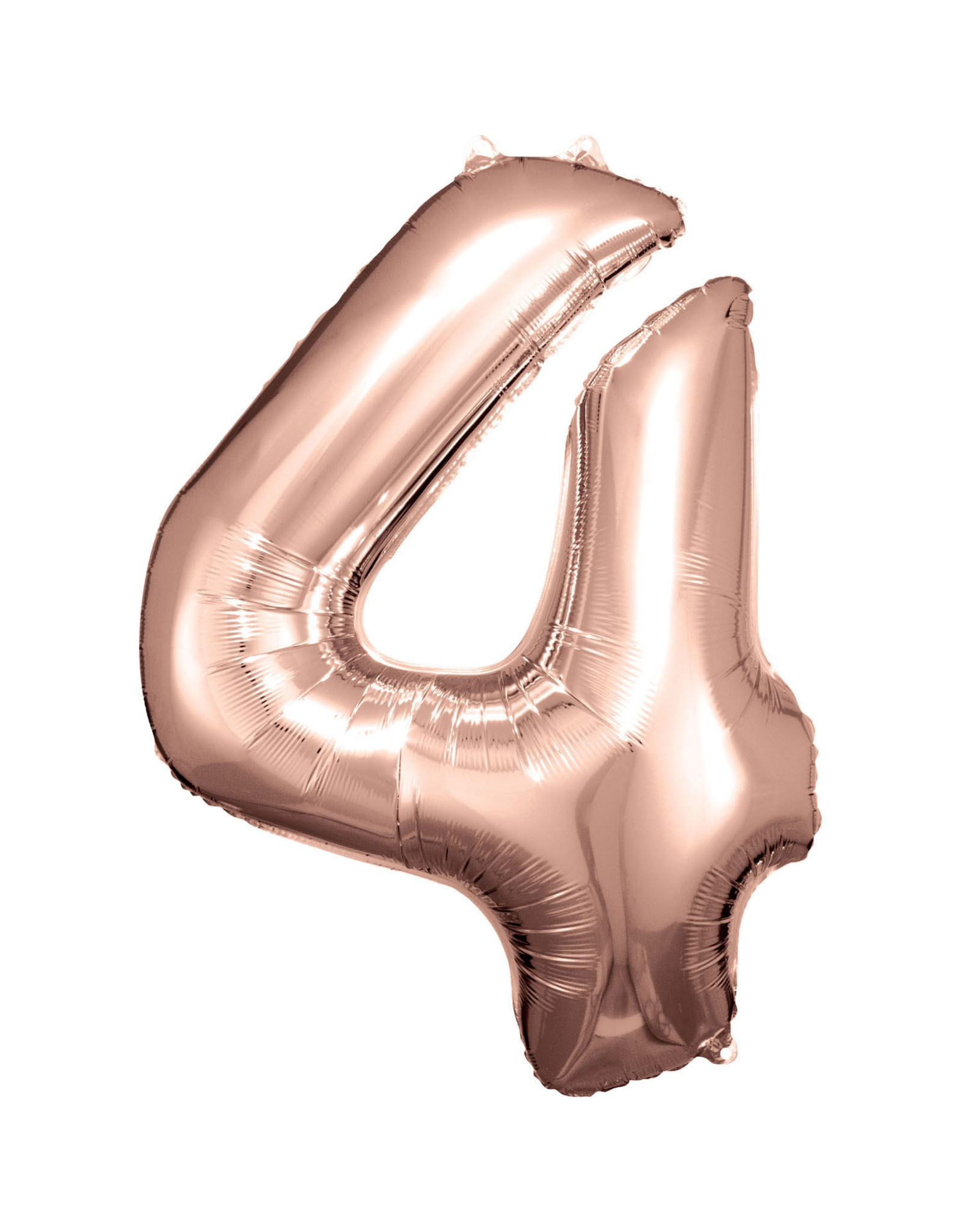 Folieballon rose goud cijfer 4 86 cm