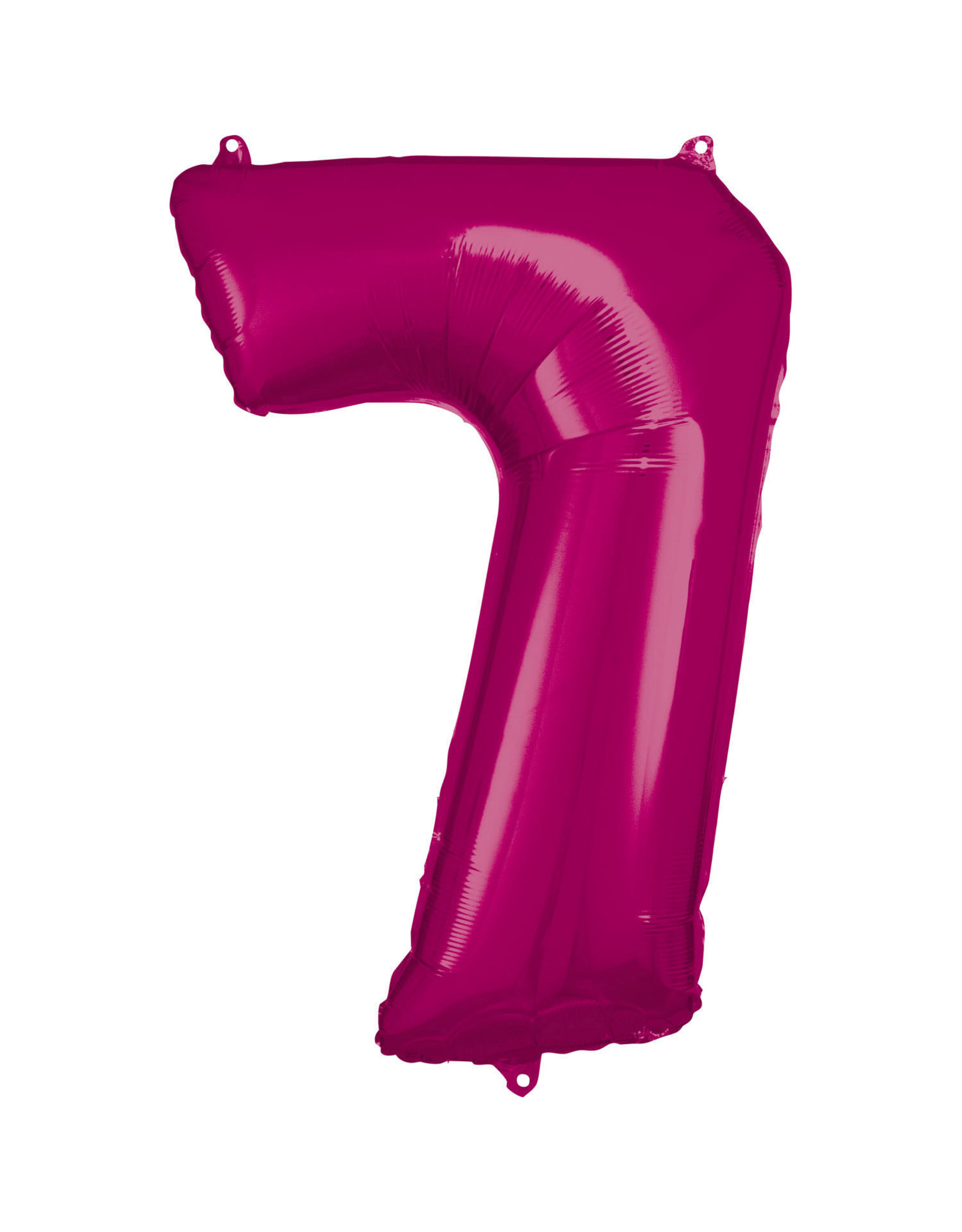 Folieballon fuchsia cijfer 7 86 cm