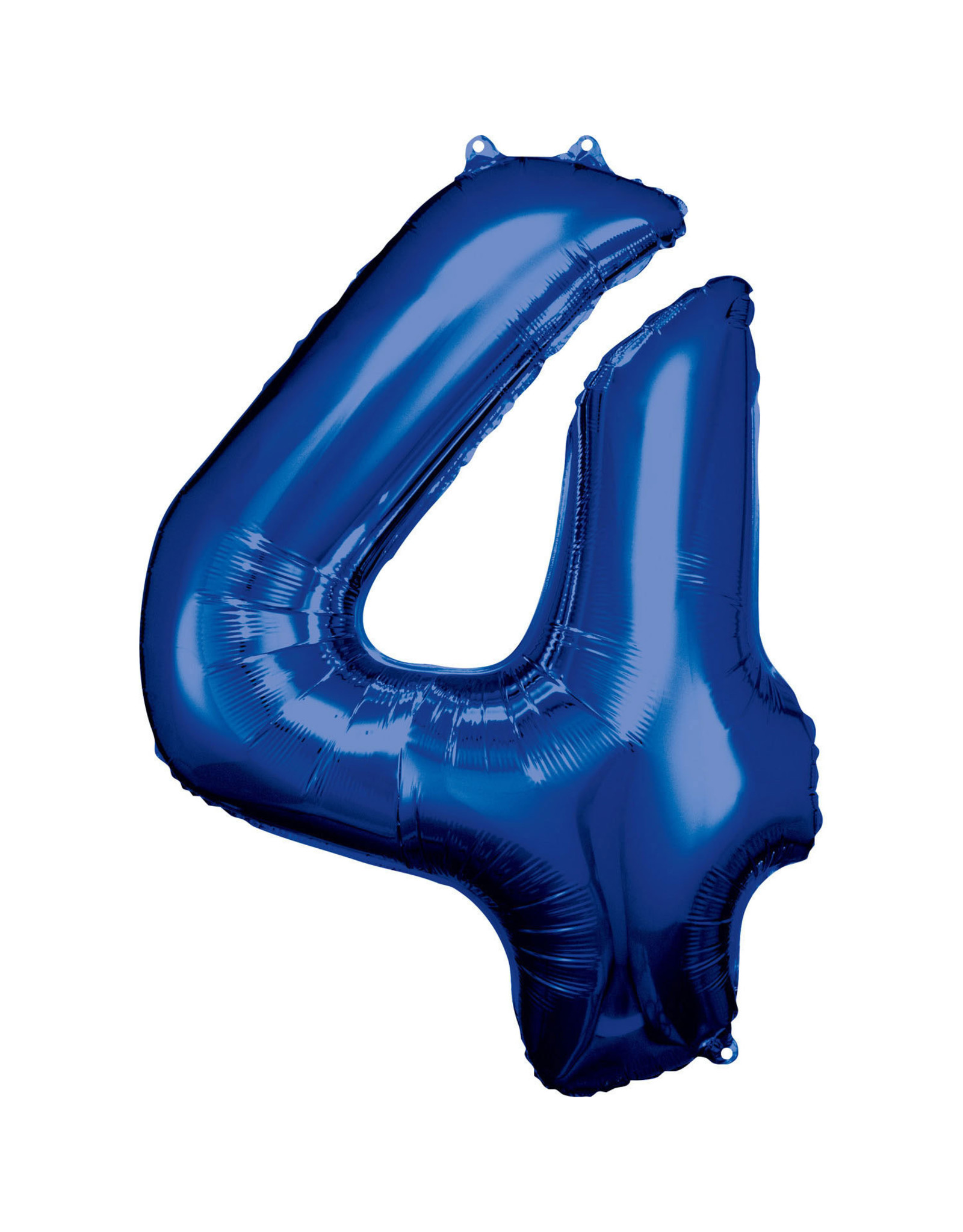 Folieballon blauw cijfer 4 86 cm