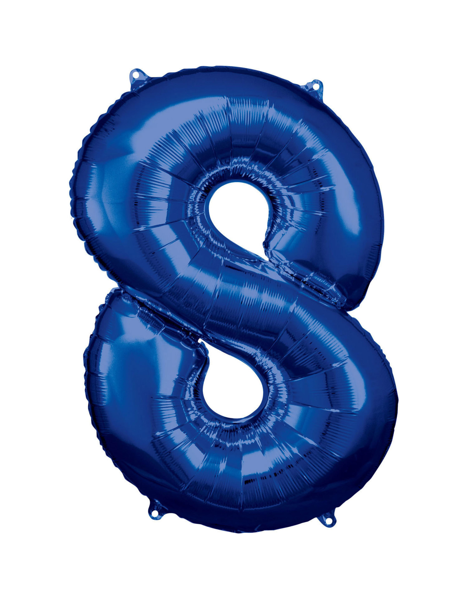 Folieballon blauw cijfer 8 86 cm