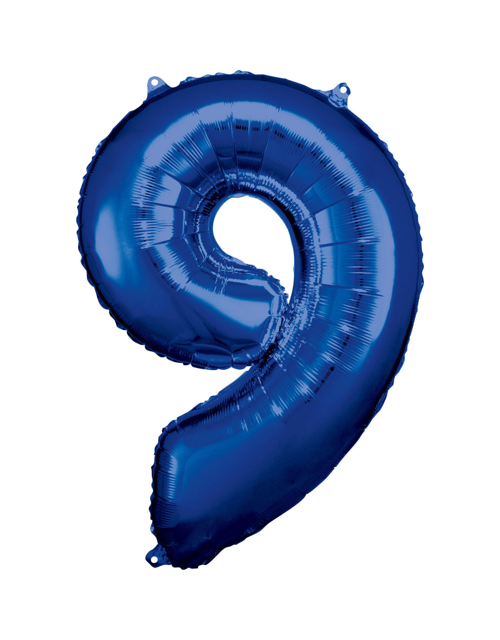 Folieballon blauw cijfer 9 86 cm
