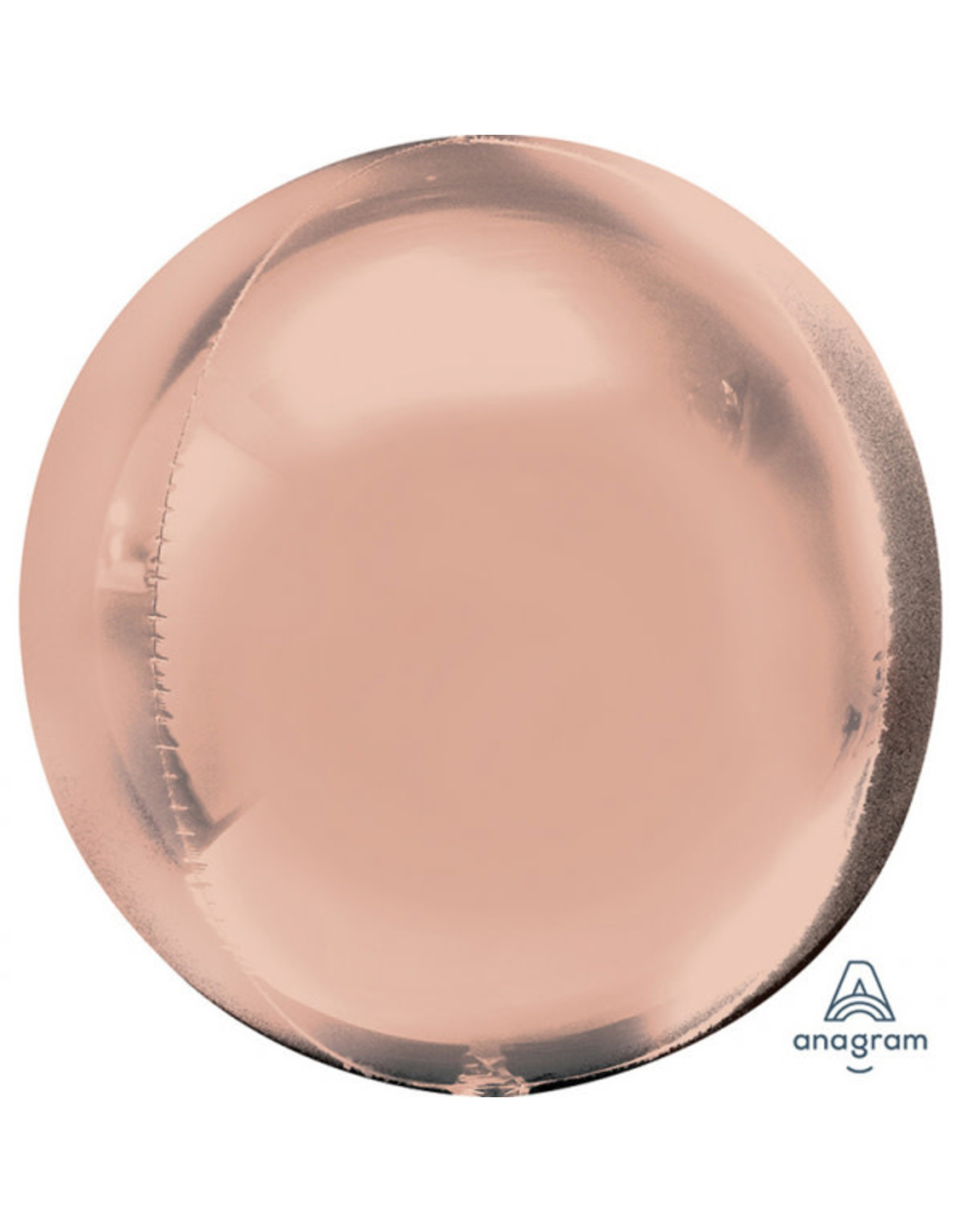 Folieballon orbz rose goud 38 x 40 cm