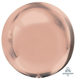 Folieballon orbz rose goud 38 x 40 cm