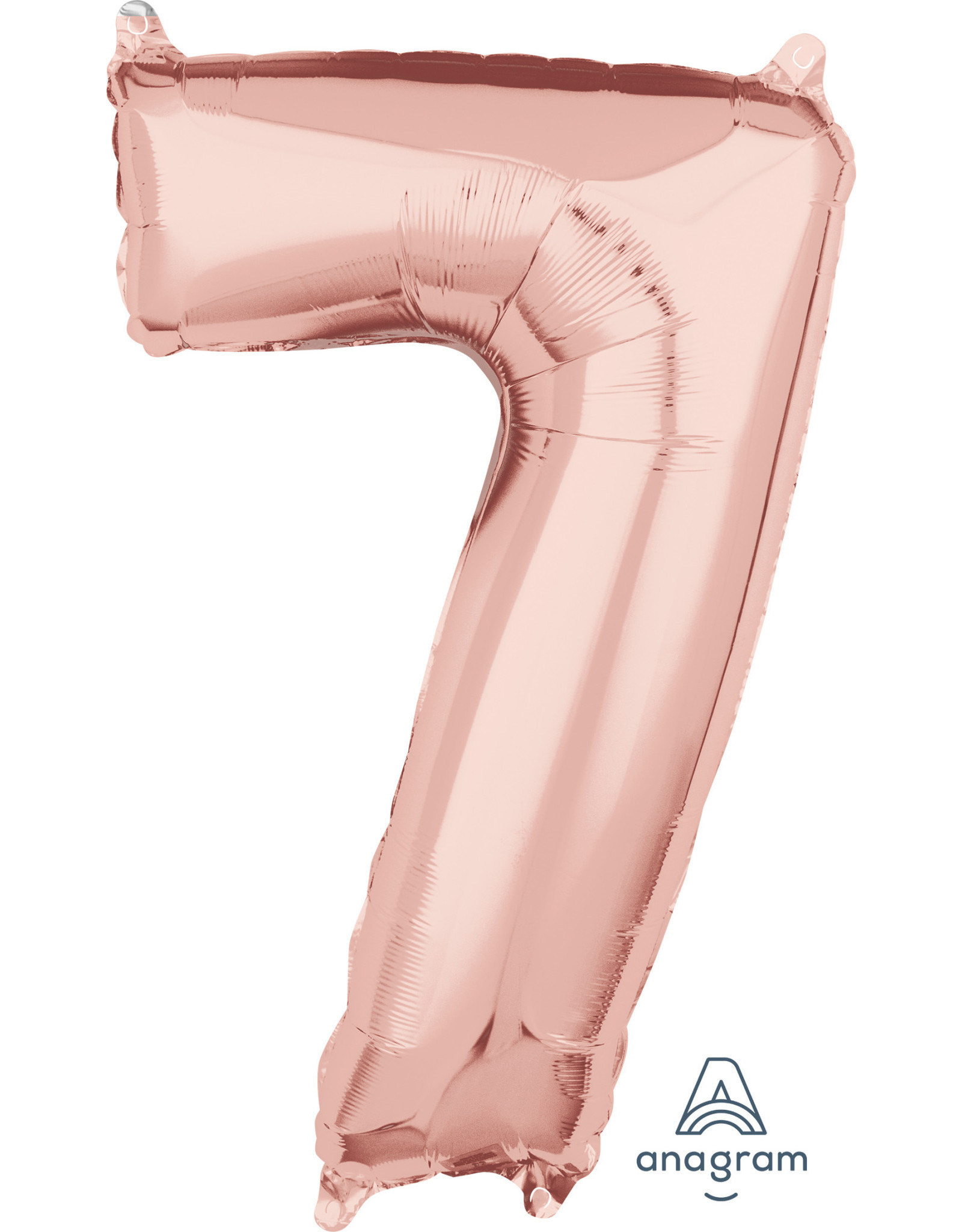 Folieballon rose goud cijfer 7 66 cm