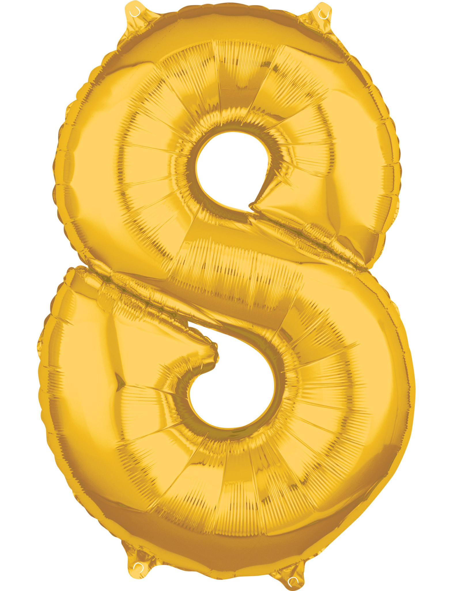 Folieballon goud cijfer 8 66 cm