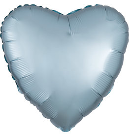 Amscan folieballon pastel blauw vorm hart 43 cm