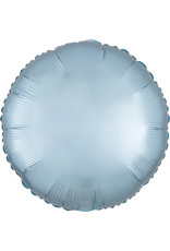 Folieballon pastel blauw vorm rond 43 cm