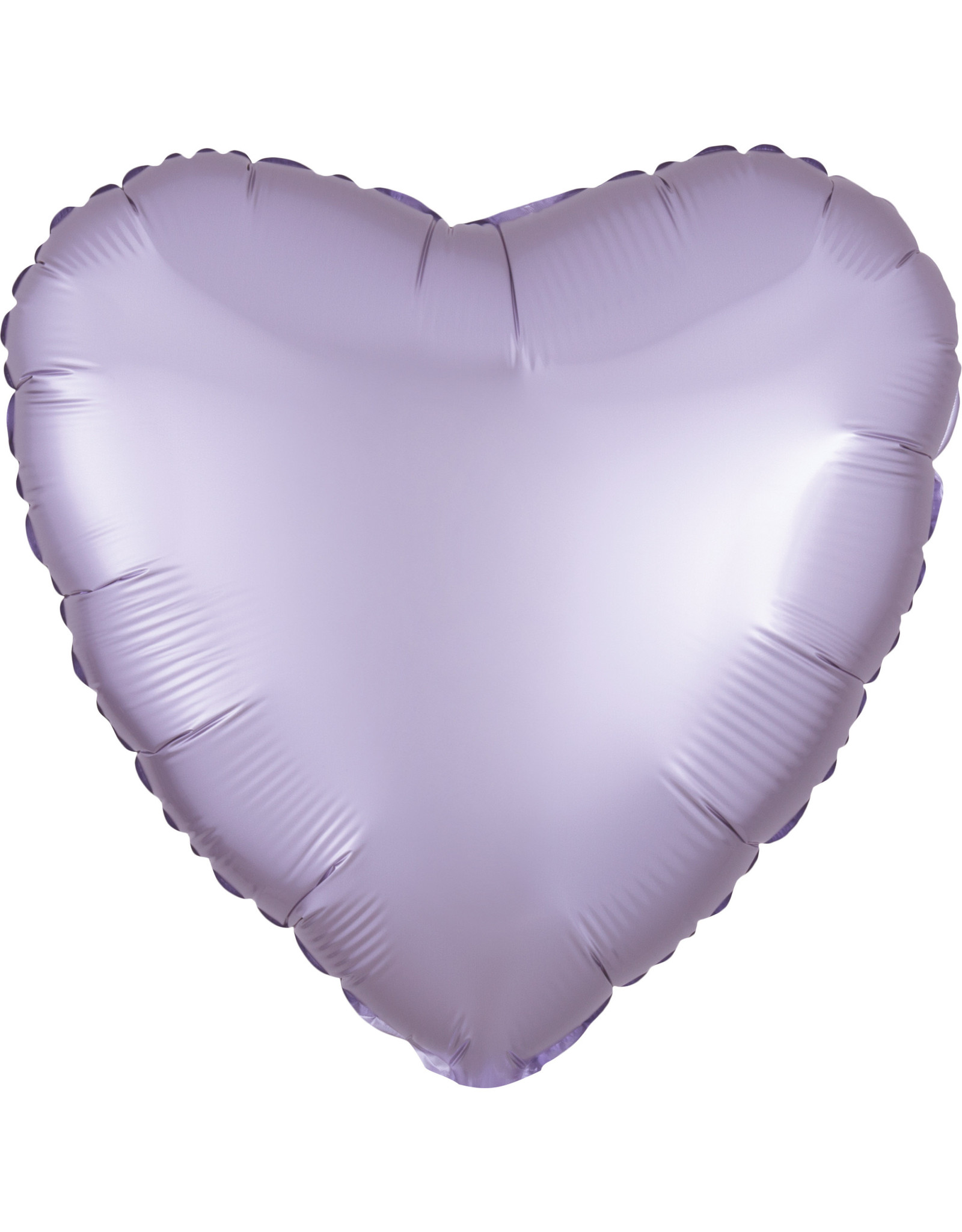 Folieballon lila vorm hart 43 cm