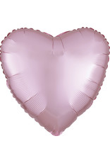 Amscan folieballon baby pastel roze vorm hart 43 cm