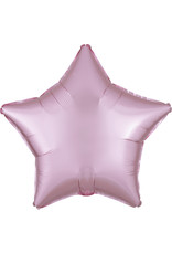 Folieballon pastel roze vorm ster 48 cm